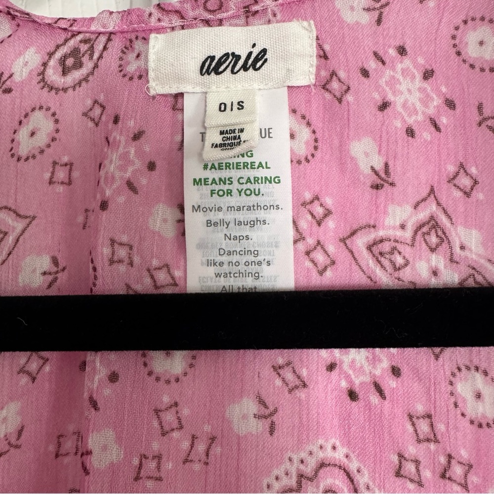 Aerie Pink Patterned Kimono - Picture 2 of 3